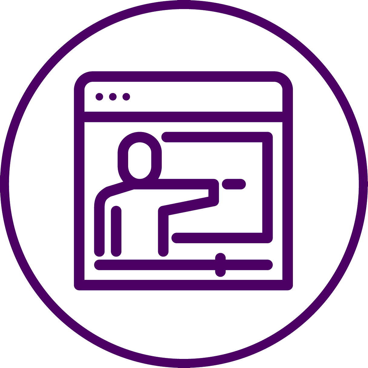 icon of teacher pointing to board