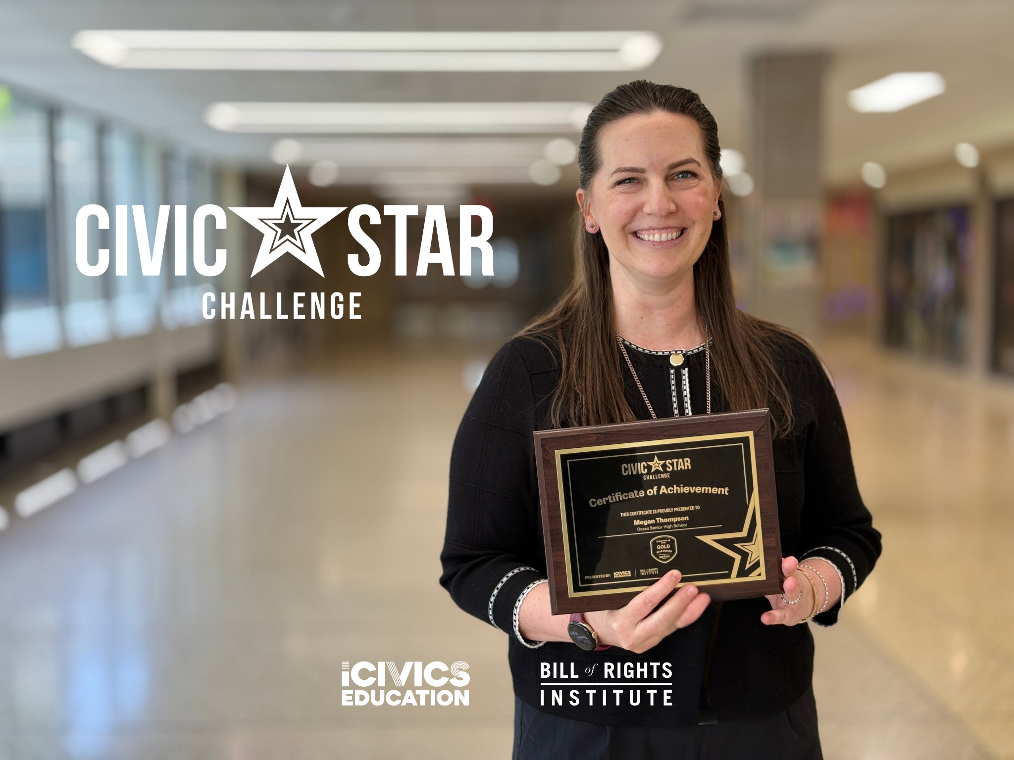 MINNESOTA TEACHER MEGAN THOMPSON WINS $10,000 CIVIC STAR CHALLENGE GOLD PRIZE
